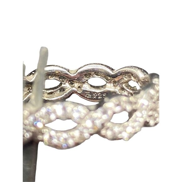 Sterling silver 925 Canary diamond princess cut CZ halo style high profile wrapp - Picture 9 of 16